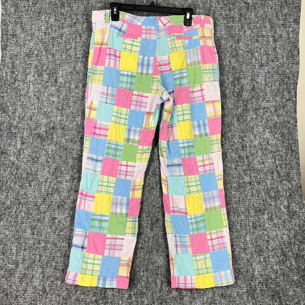 Brooks Brothers Pants 12 Patchwork Madras Preppy … - image 2